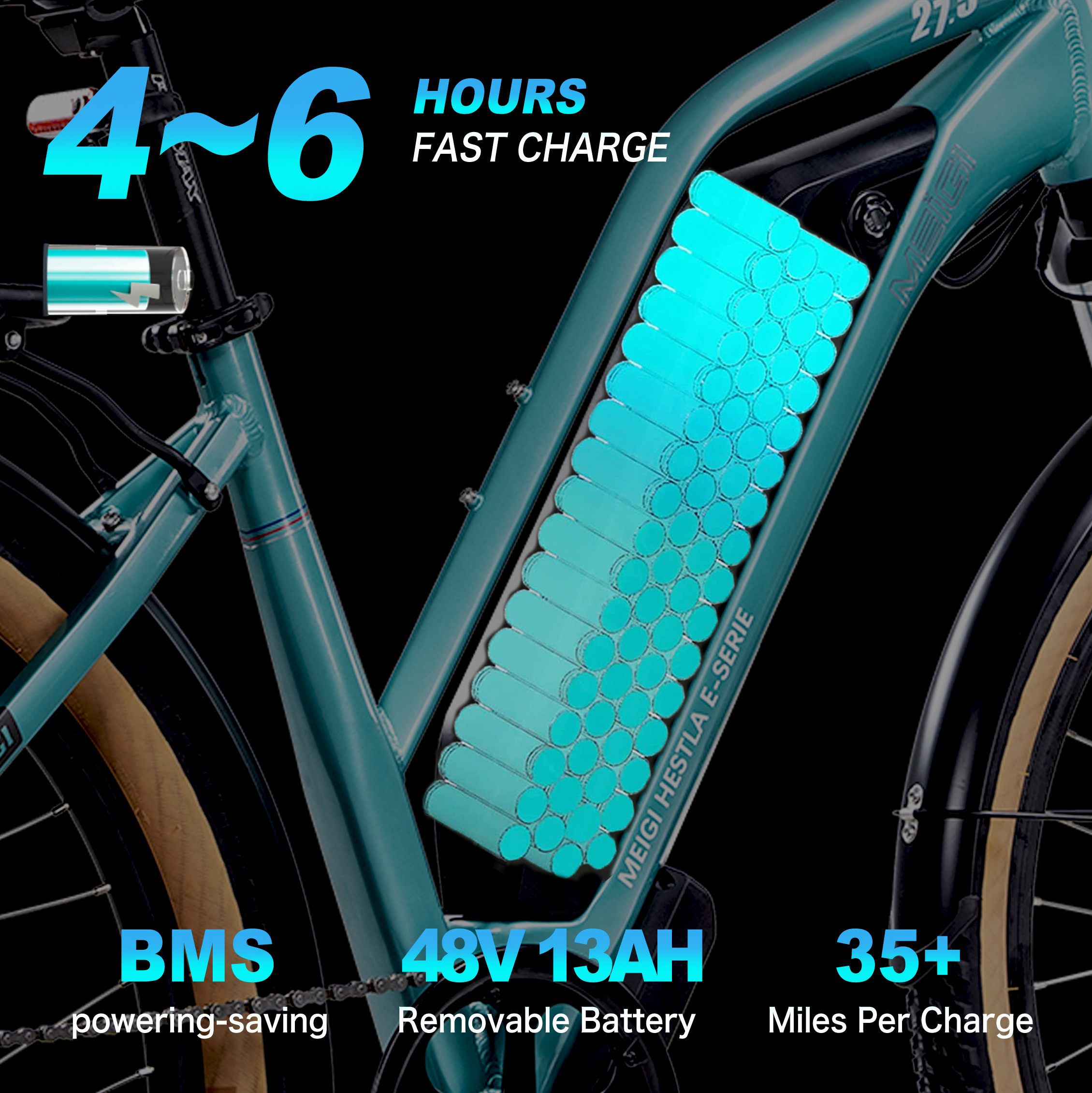 USA warehouse 27.5*2.2inch electric bicycle 750W electric city bike cummuting bike for abult- daywins